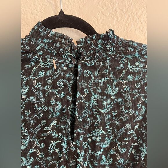 MISA Los Angeles "Savanna" floral Print Assymetrical Ruffle Hem Dress S   NWT - Picture 5 of 9